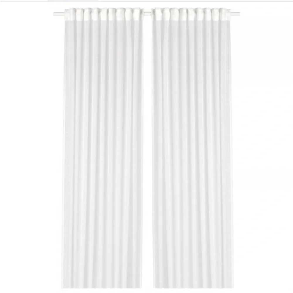 New IKEA white Sheer Curtains 2pc size 145cm 57” inches by 98” inches